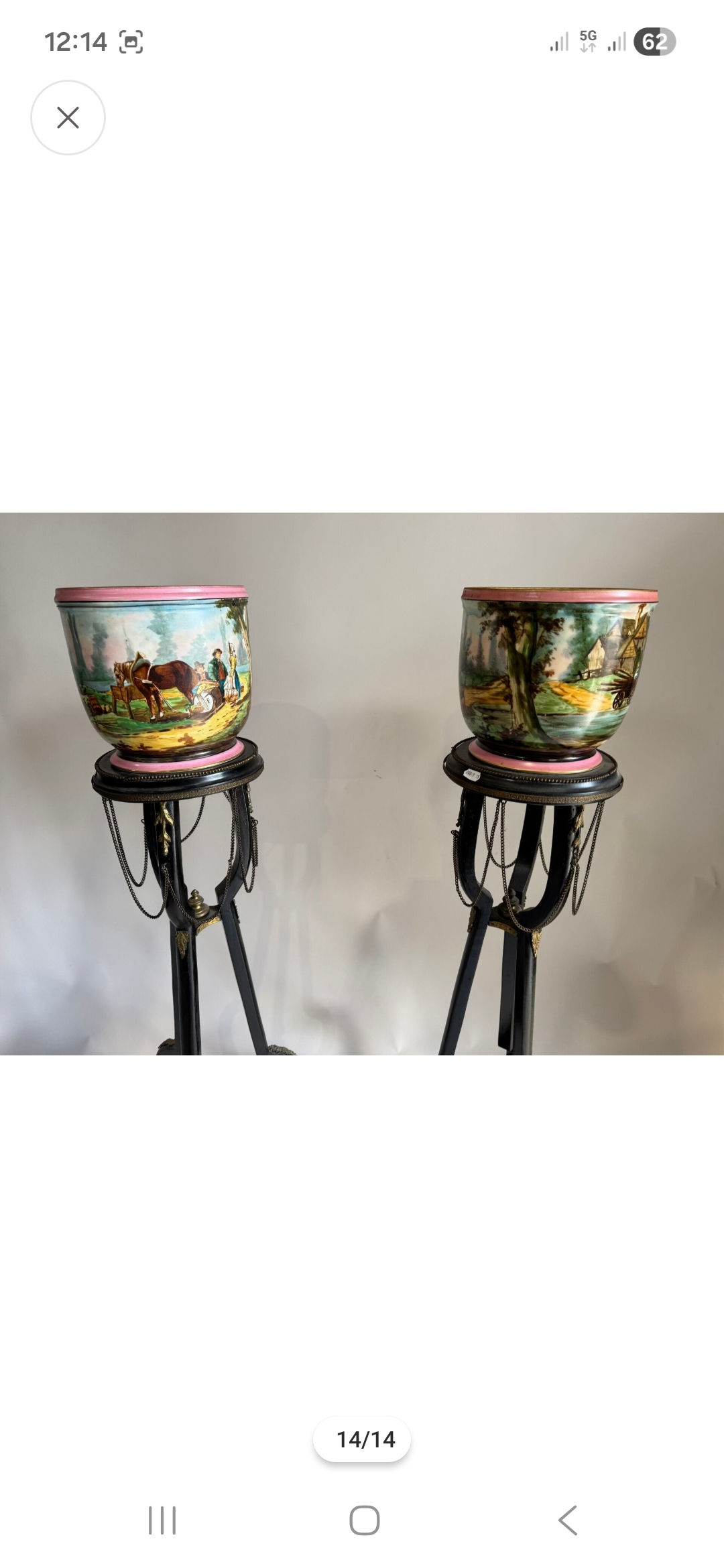 Réf. 396 - RARE PAIRE DE JARDINIÈRES D'EPOQUE NAPOLÉON III
