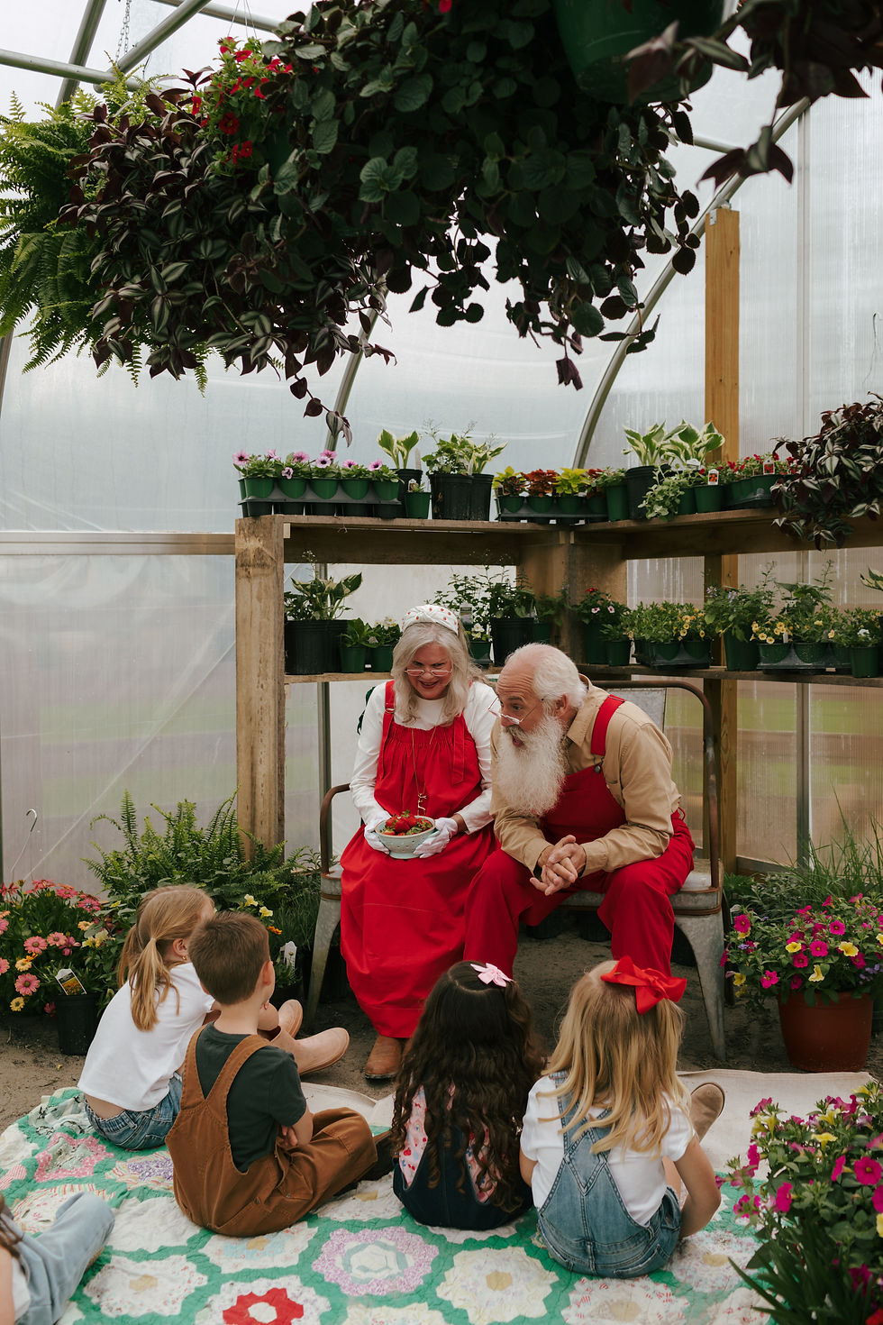 Planting Strawberries with Santa 
