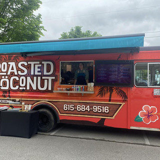 Roasted Coconut Food Truck Vending Outside Macabre Faire Film Food Music Festival
