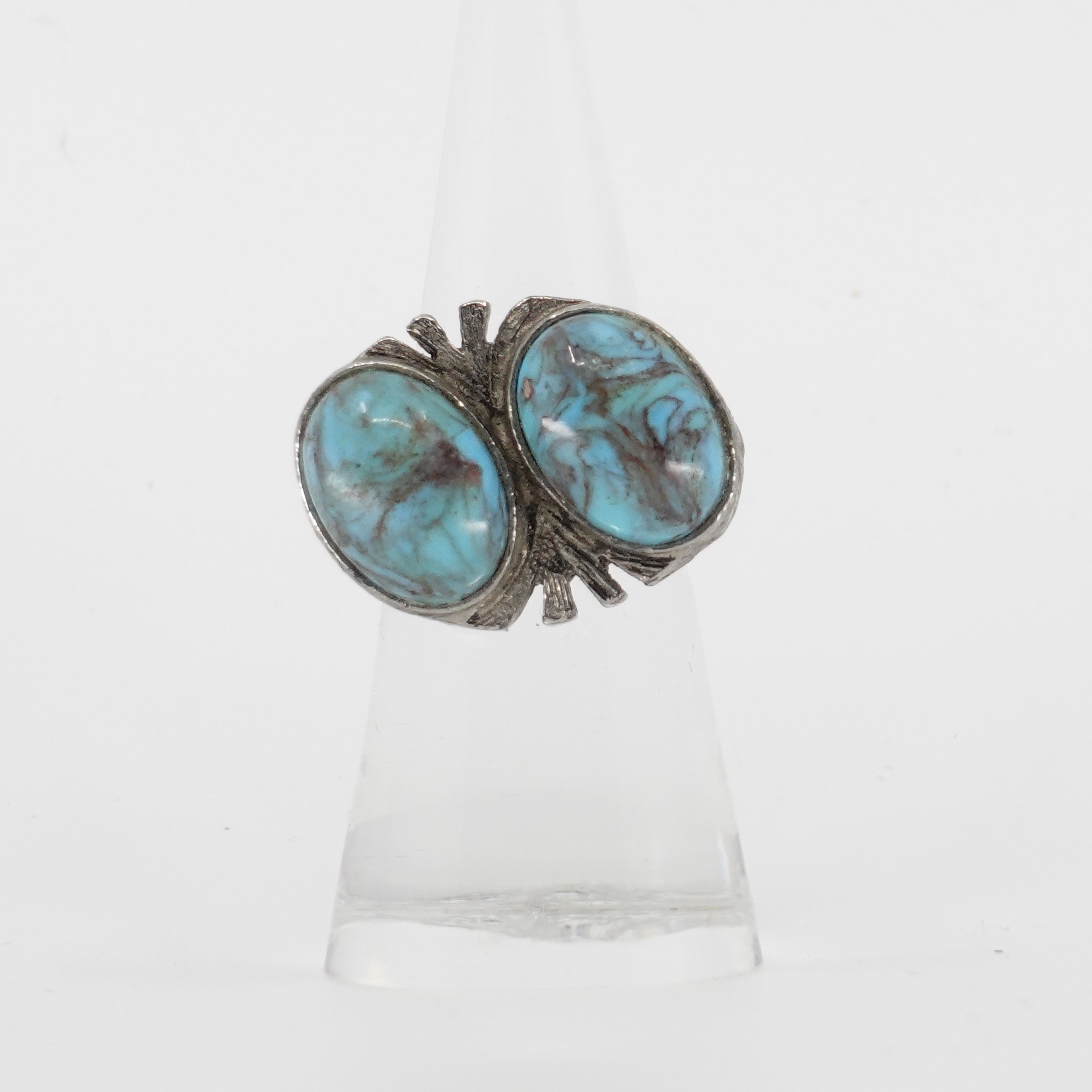 Dual Stone Faux Turquoise Ring