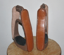 Leather covered Escape Safety Stirrups