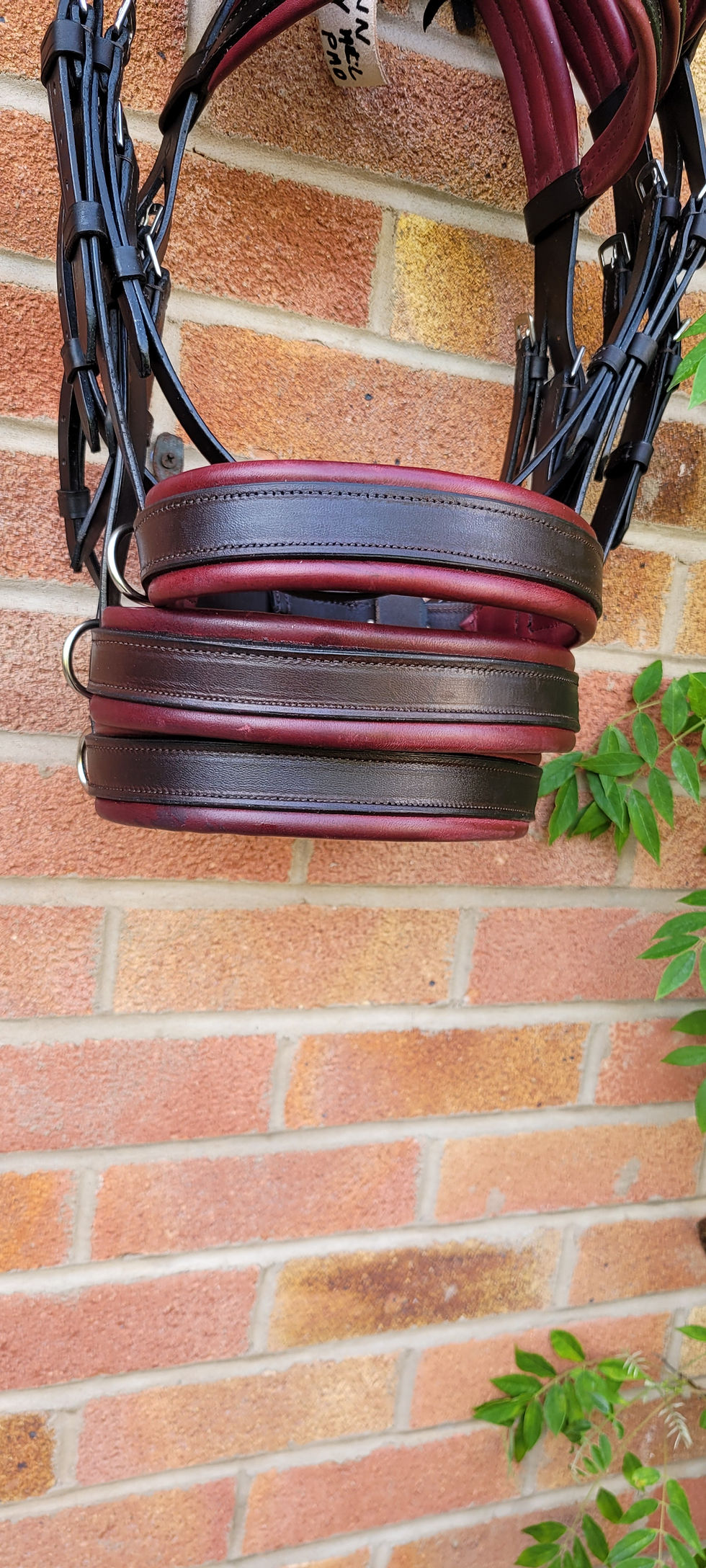 Thumbnail: Leather sidecues full size havana and raspberry
