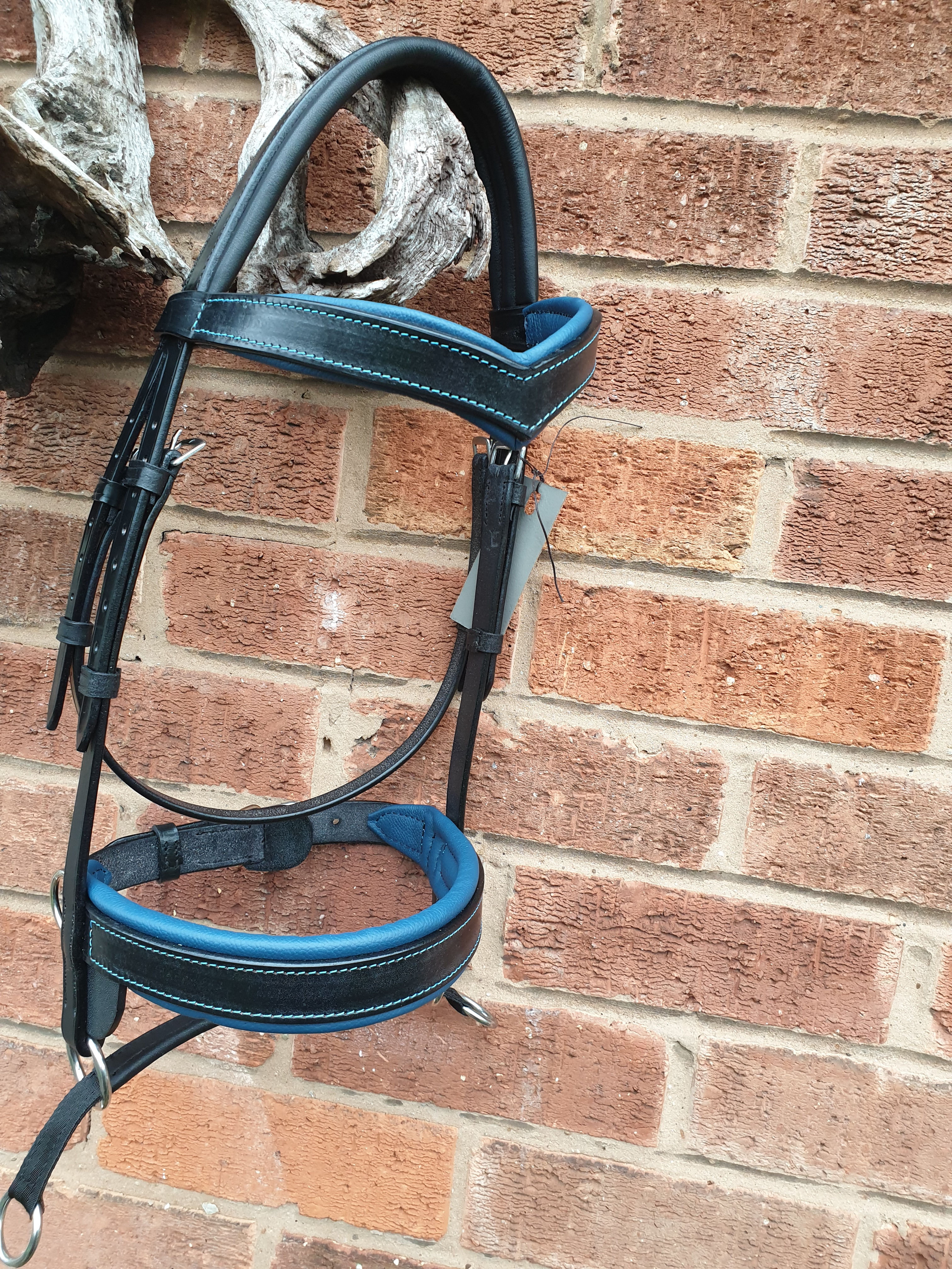 Double Bridle Black & Blue LEATHER