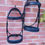 Thumbnail: Leather, full size sidecue bridle, black/navy blue