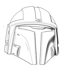 Mynock's Den Mando Recon Line Drawing