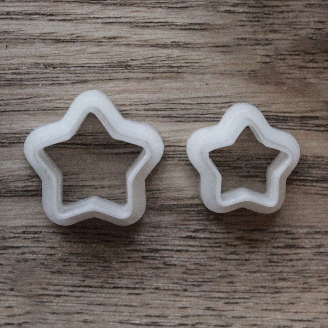 Duo Star Christmas Cookie Polymer Clay Cutter
