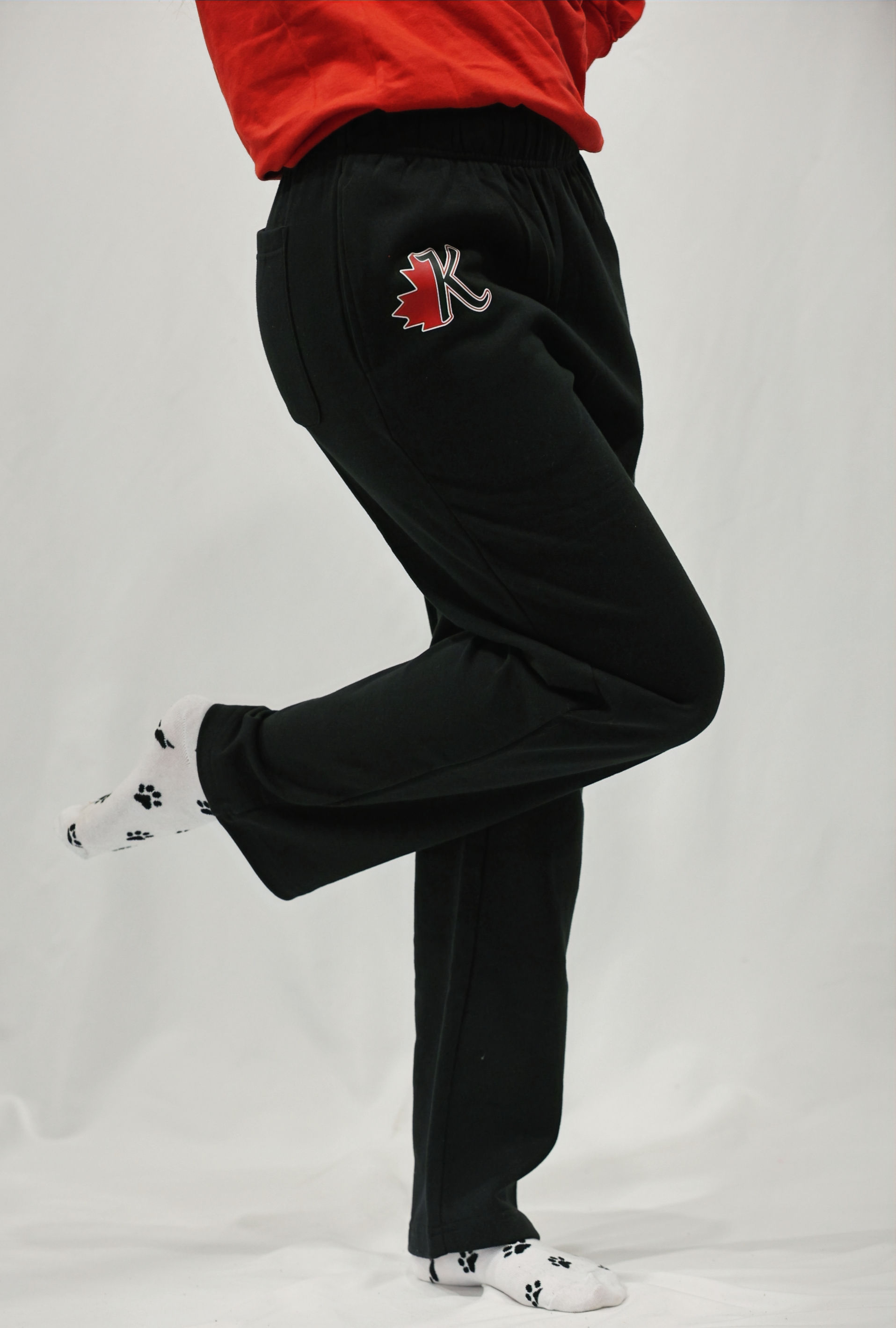 Open Bottom Fleece Sweatpants