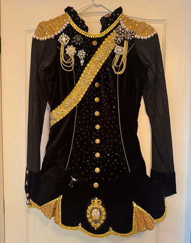 gold irish dance dresses Gemma Matte Lace Sleeve Irish Dance Leotard / Feis Wear / In-Between Dress