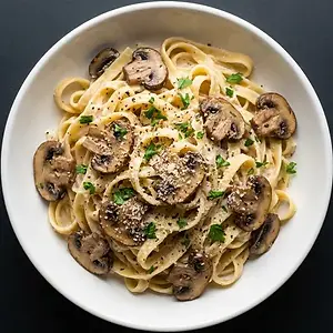 Mushroom Fettuccine Alfredo