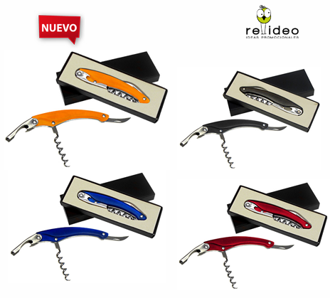 Sacacorcho multifunción. incluye descorchador - destapador - abresellos de Acero Inoxidable con Mango Ergonómico color Frozen