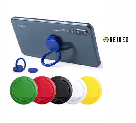 Soporte adhesivo para celular con moneda para carro integrada, en variada gama de colores.Con anilla posterior 360º