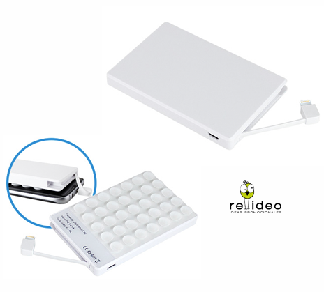 Cargador Power Bank con 35 ventosas que se adhieren firmemente a tu celular o tablet, con conexión directa de cable cargador