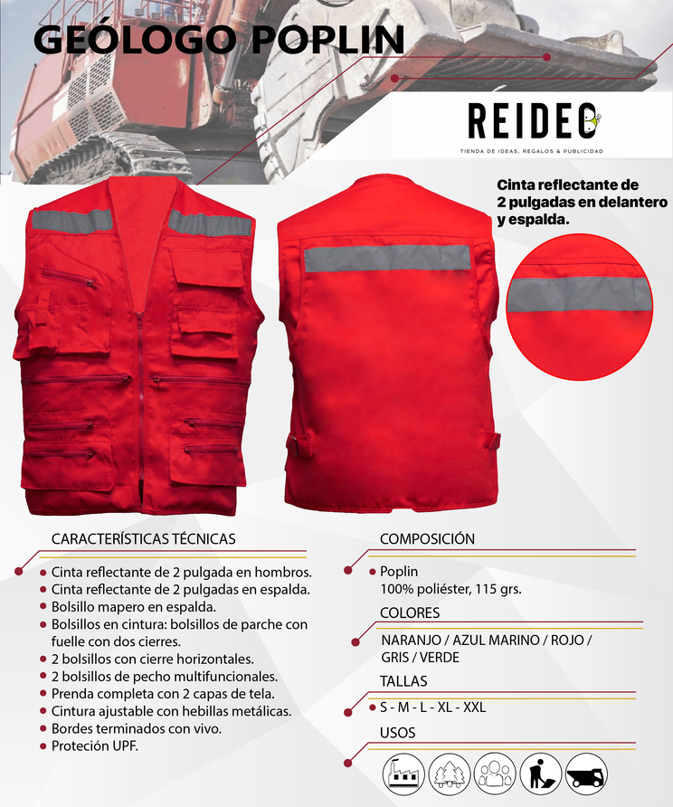 Geólogo Poplin100% poliester. 115 grs.