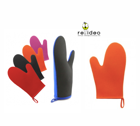 Manopla de cocina en alta calidad en combinación de materiales neopreno y poliéster de variada gama en vivos colores.