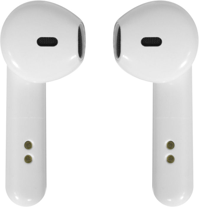 Auriculares bluetooth, se conectan al celular de forma inalámbrica.