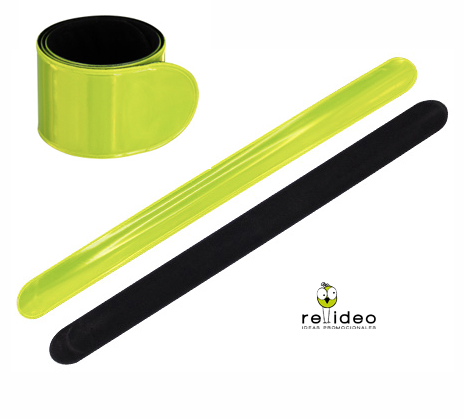 Banda Reflectante Retráctil, para uso nocturno. Reverso negro aterciopelado. Ideal para usar en muñeca, brazo y tobillo.