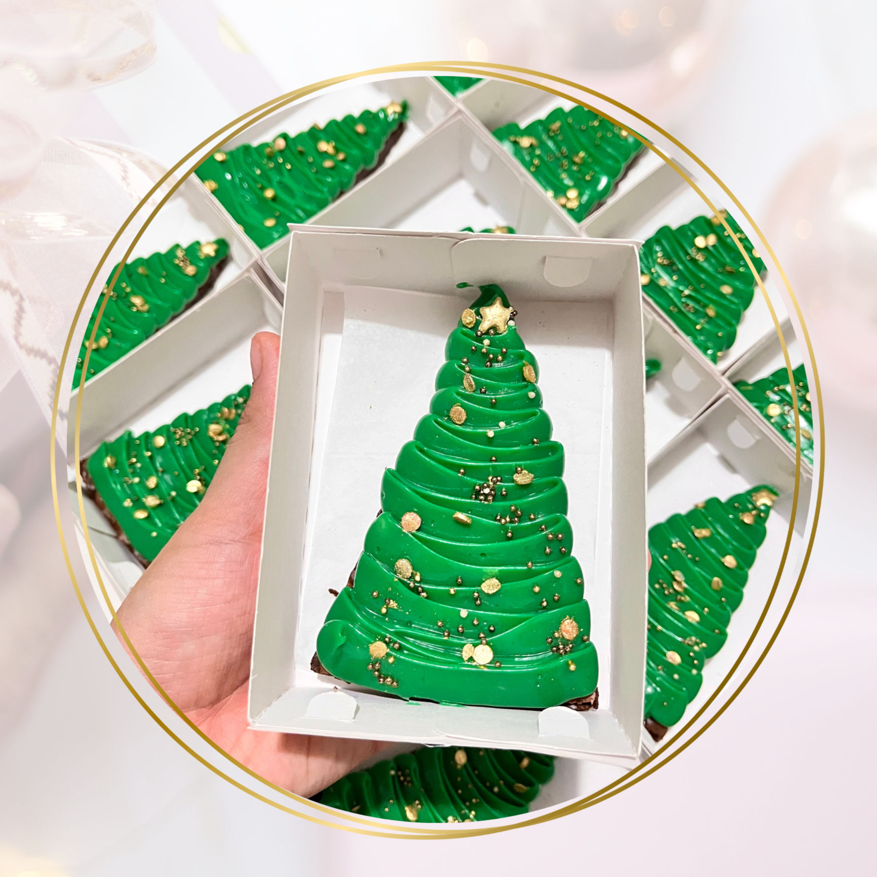 Fatia de Brownie - Árvore de Natal