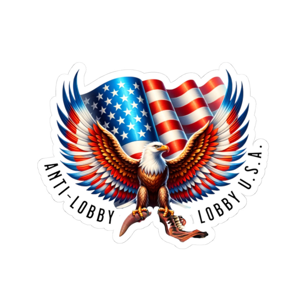 Patriotic Eagle Kiss-Cut Stickers | American Flag, Anti-Lobby Lobby