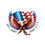 Thumbnail: Patriotic Eagle Kiss-Cut Stickers | American Flag, Anti-Lobby Lobby