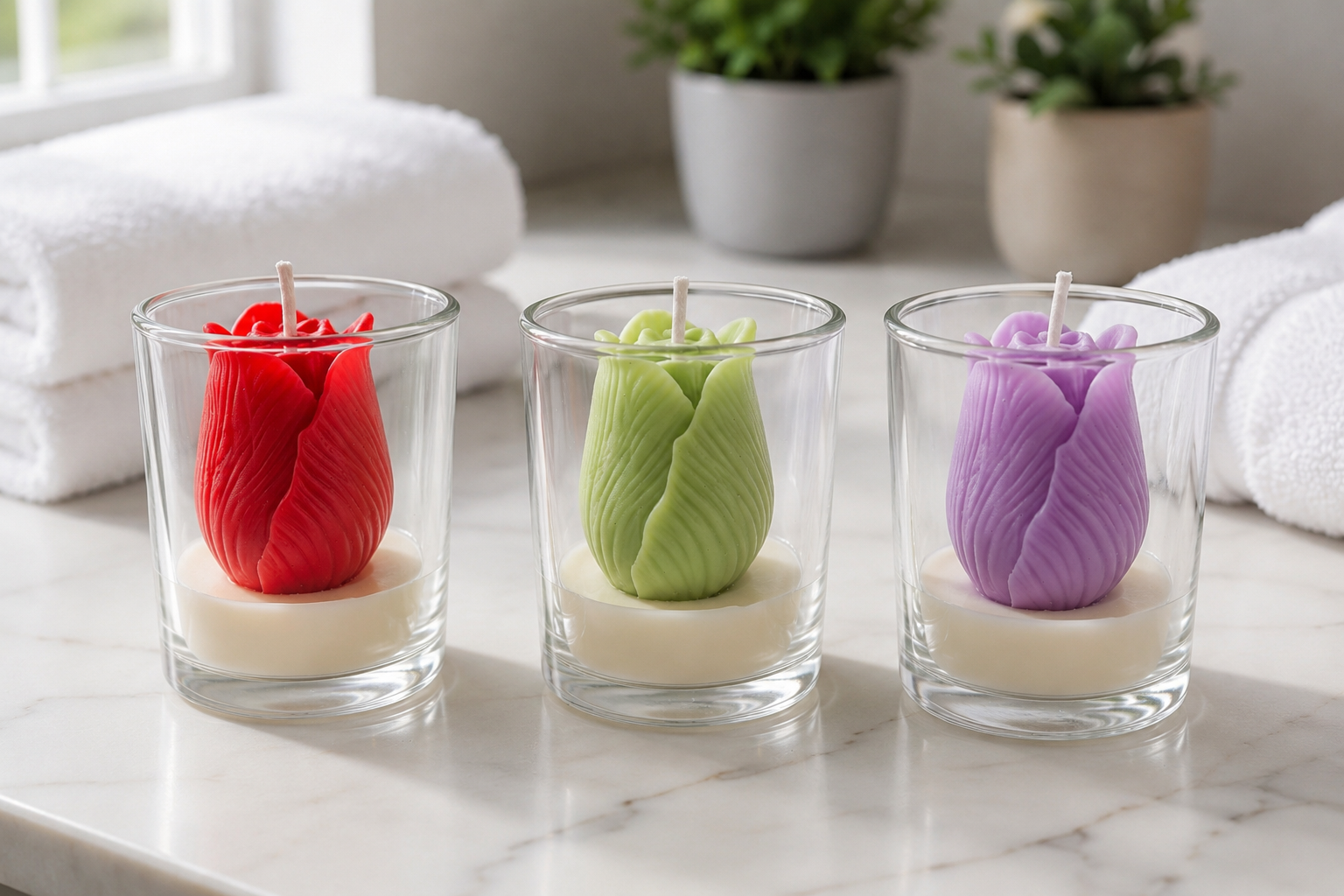 Luxe Petal Glow Candles