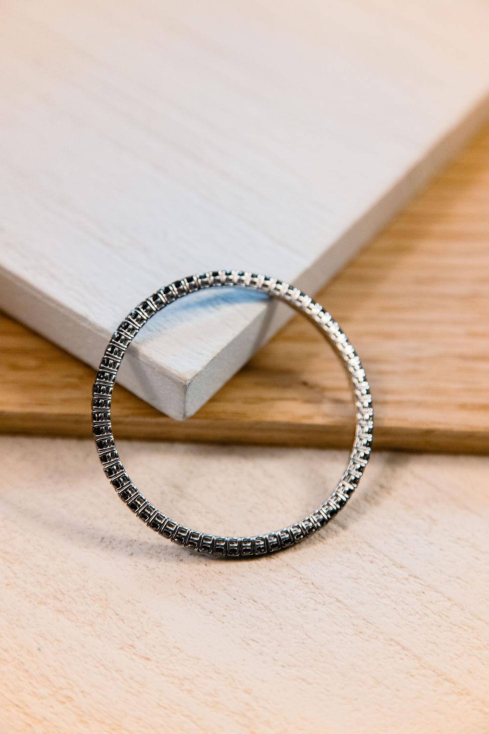 Miniatura: Bracciale Tennis Diamanti Neri