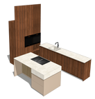 3D BIRDVIEW AANZICHT KEUKEN