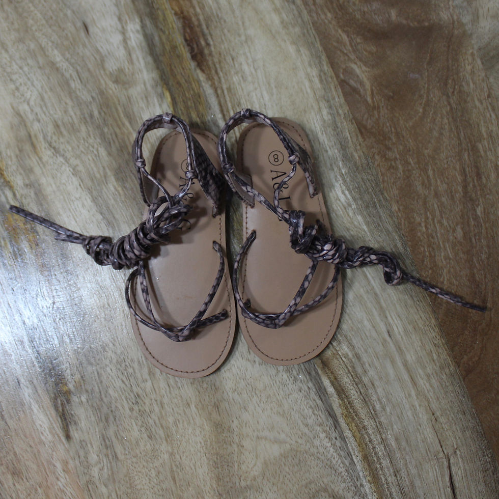 Thumbnail: Gladiator Sandals Snake Skin Toddler Size 8