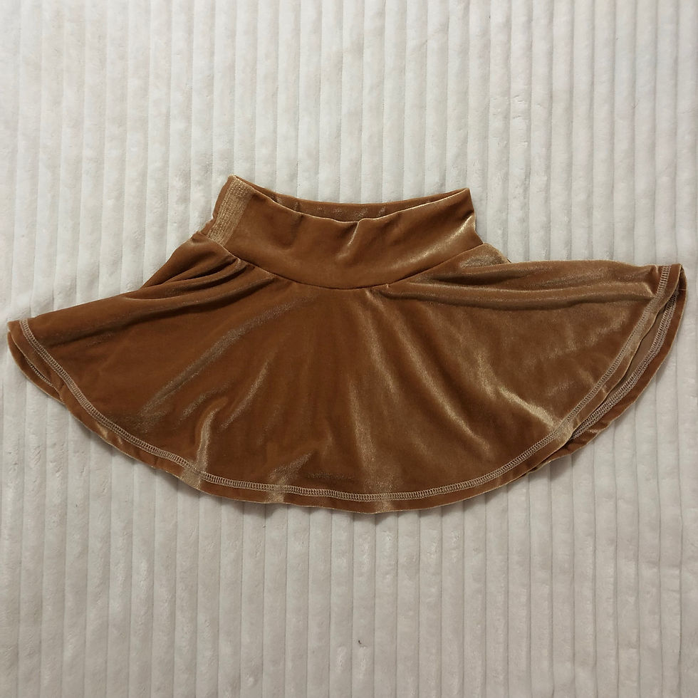 Thumbnail: Gold Velvet Skirt size 2/3T