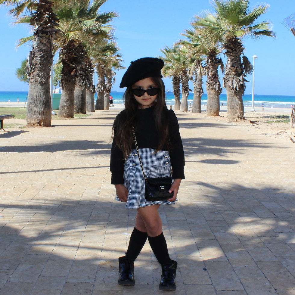 Thumbnail: Plaid Skirt & Puff Sleeve Top Set