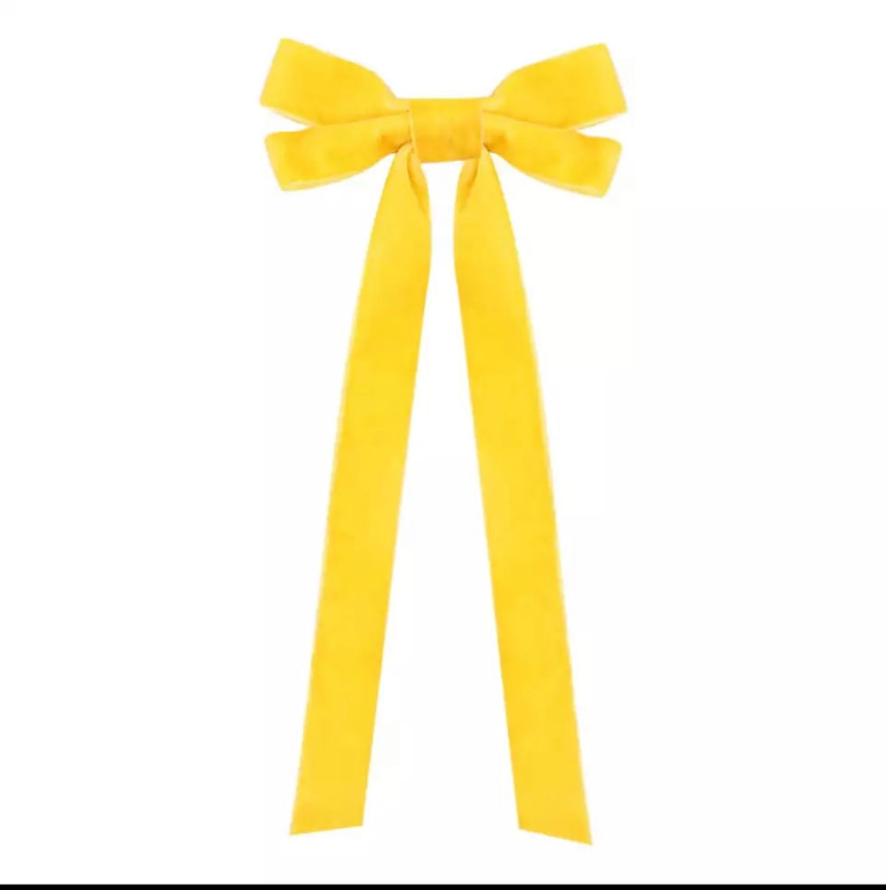 Thumbnail: Sunshine Velvet Hair Bow Clips