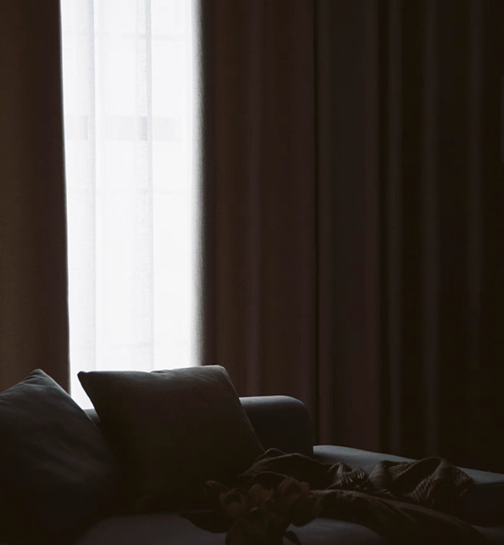 縮圖：現代簡約睡房雙層遮光窗簾 夢回麻系列