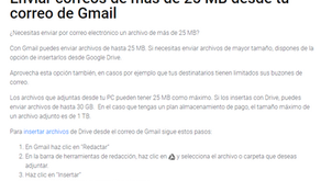¿CÓMO ENVIAR VÍDEOS QUE OCUPAN MÁS DE 25 MB?