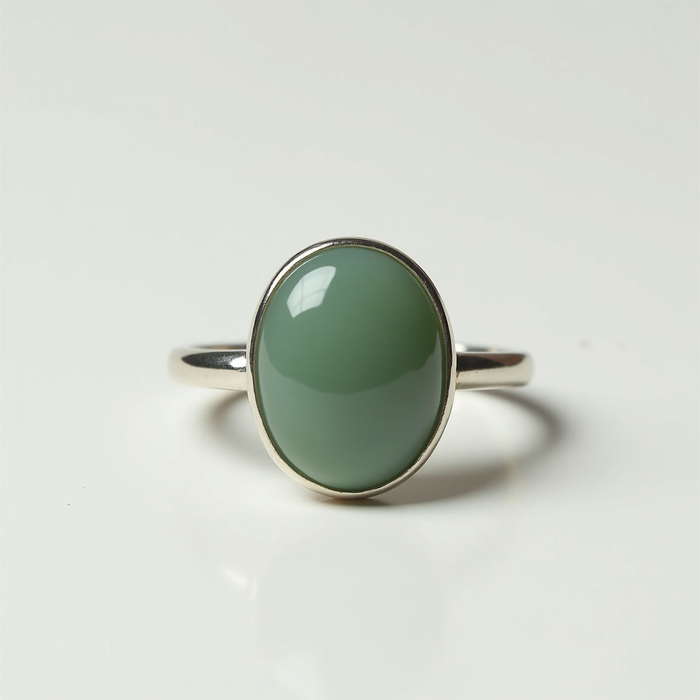 Muted Green Stone Ring