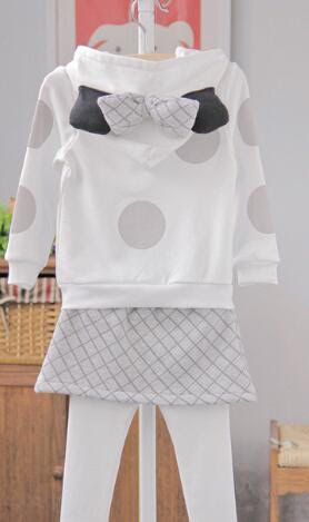 Thumbnail: Gray & White Skirt Set - R