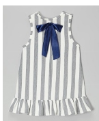 Thumbnail: Gray and White sleeveless Dress -R