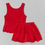Thumbnail: Red Peplum Tank & Skirt -R