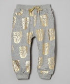 Thumbnail: Gray & Gold Tiger Harem Pants - R