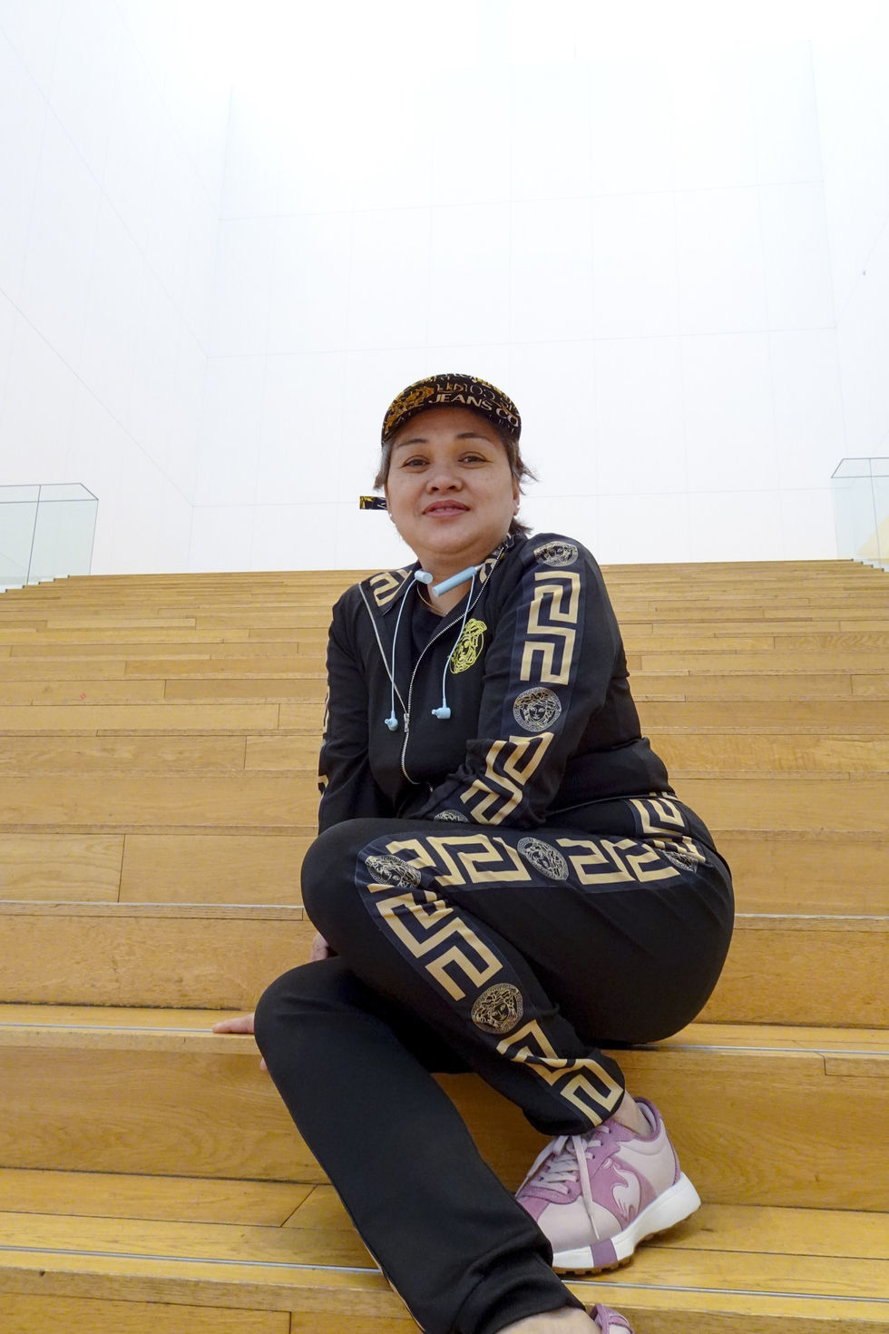 Tita sitting on the steps