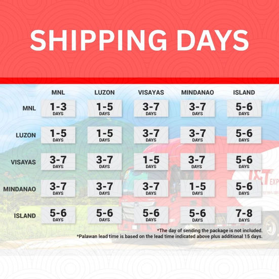 shipping days chart