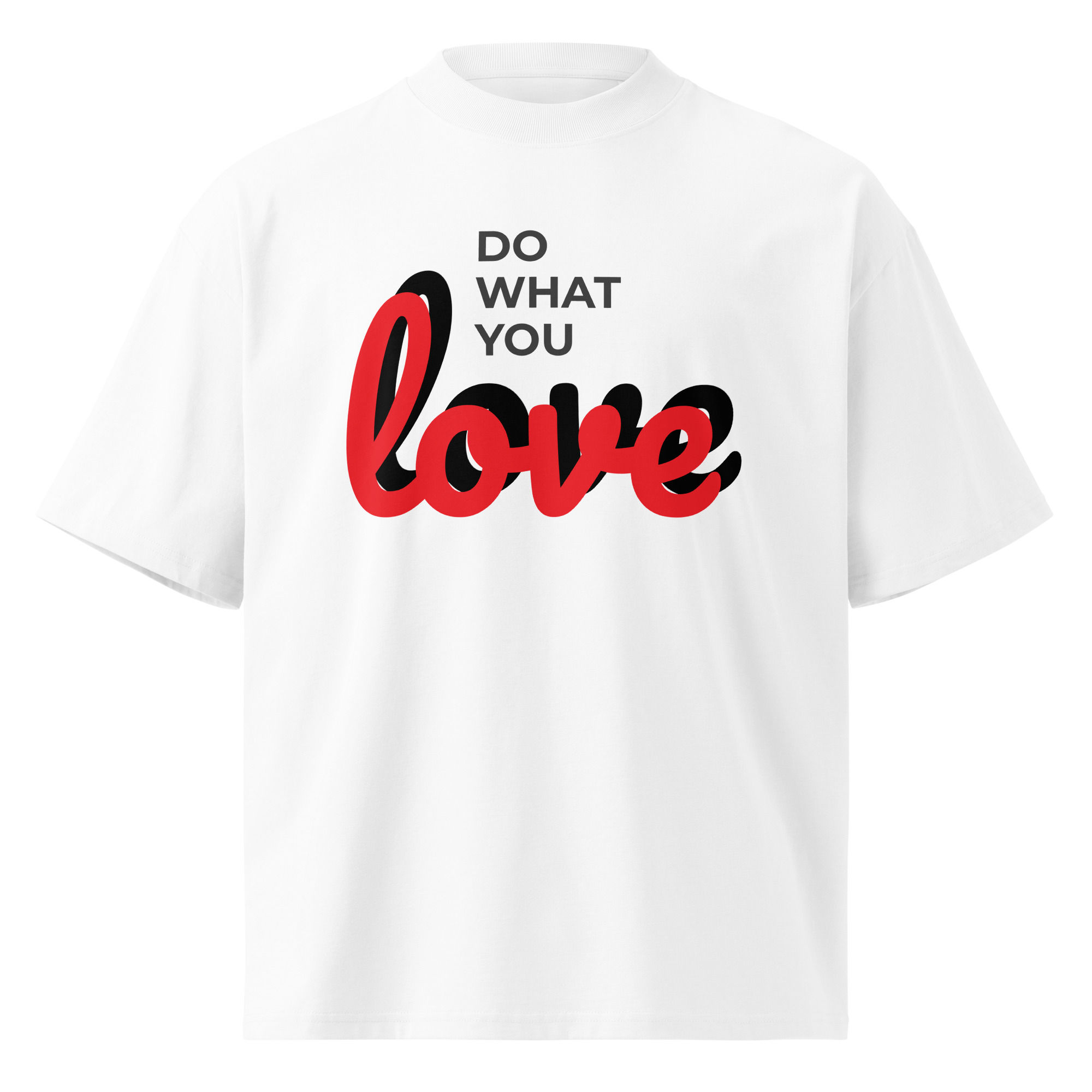 Unisex organic oversized high neck t-shirt