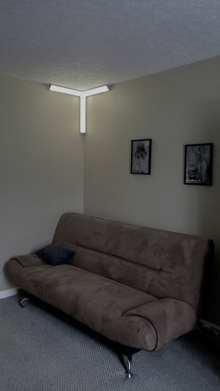 Thumbnail: Crystal Glass Corner Lighting Modern Interior Art Glass Lighting