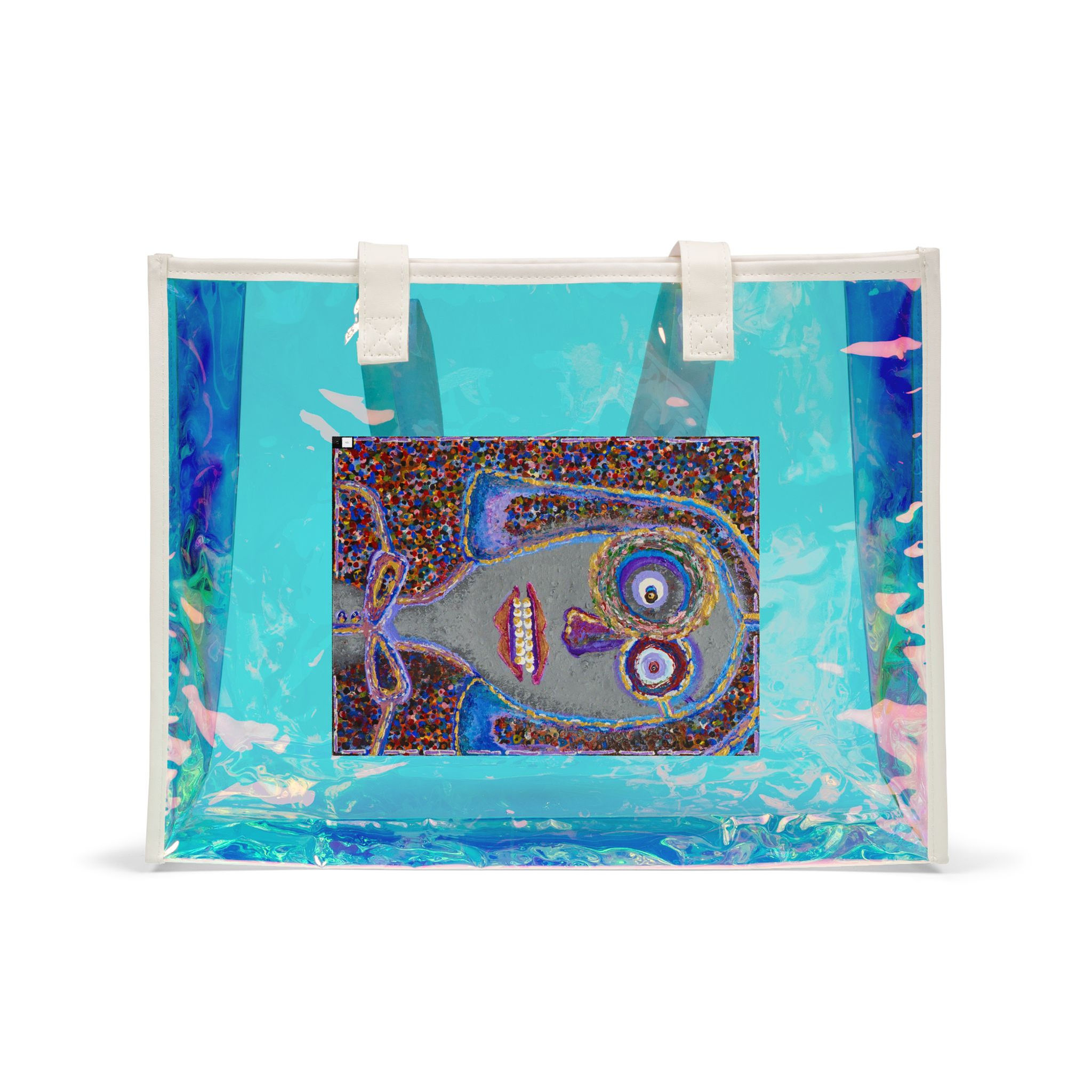 MZL :: STC x JMB The Masked Unmasked Iridescent Beach Tote Bag