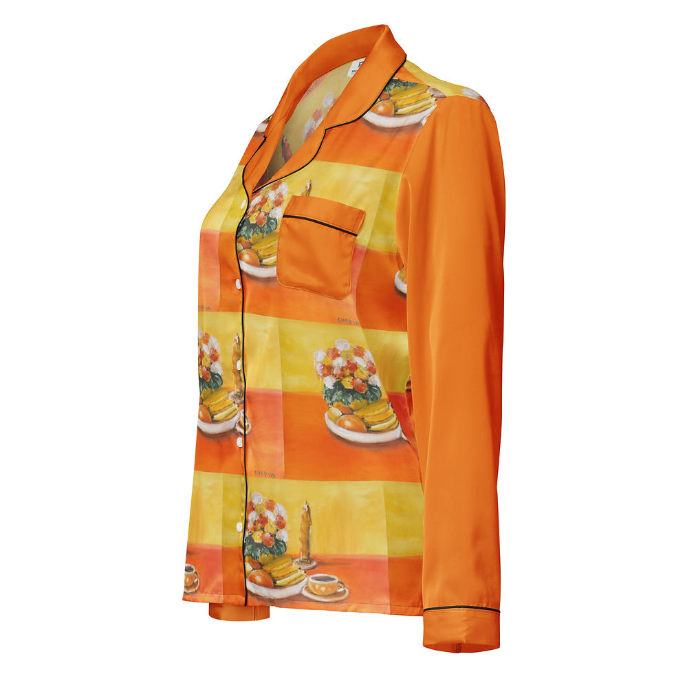Thumbnail: MZL :: Singaporean Flowers Women’s Long Sleeve Pajama Top