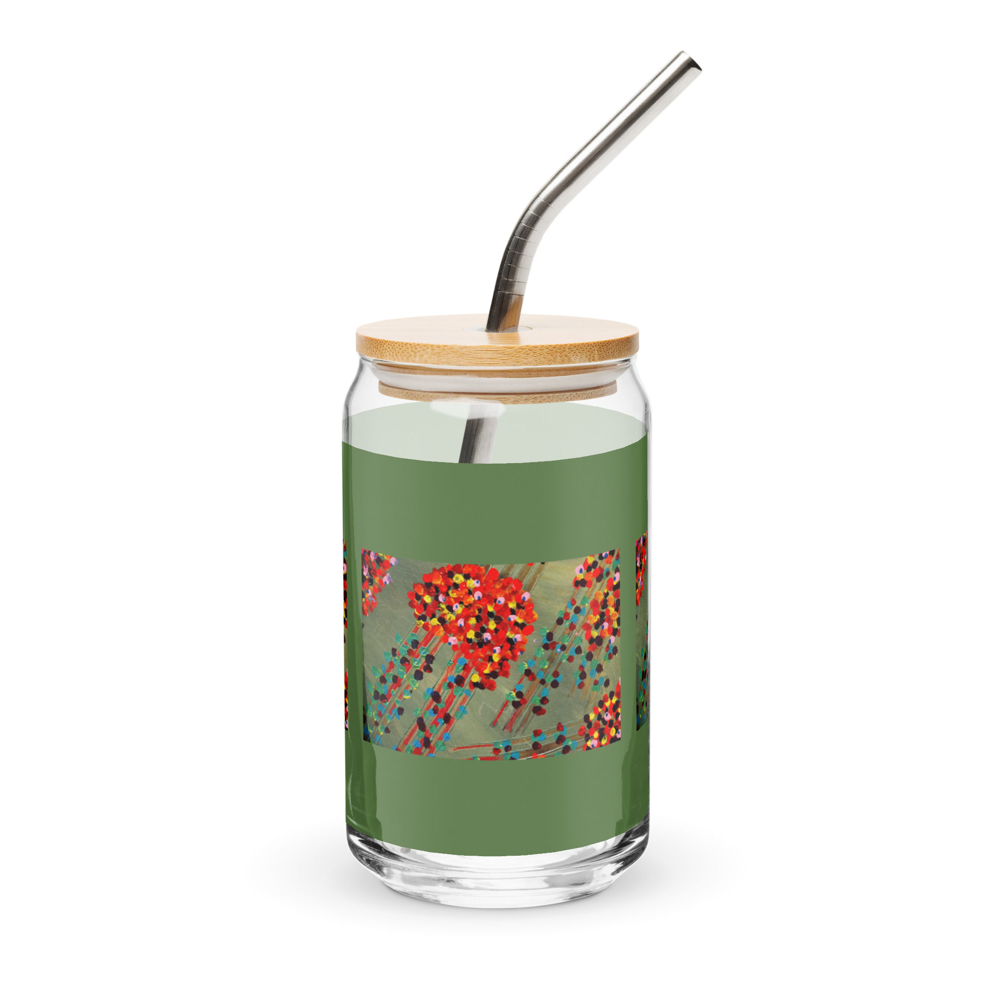 MZL :: Studio Azadi Can-Shaped Glass w/ Lid & Straw
