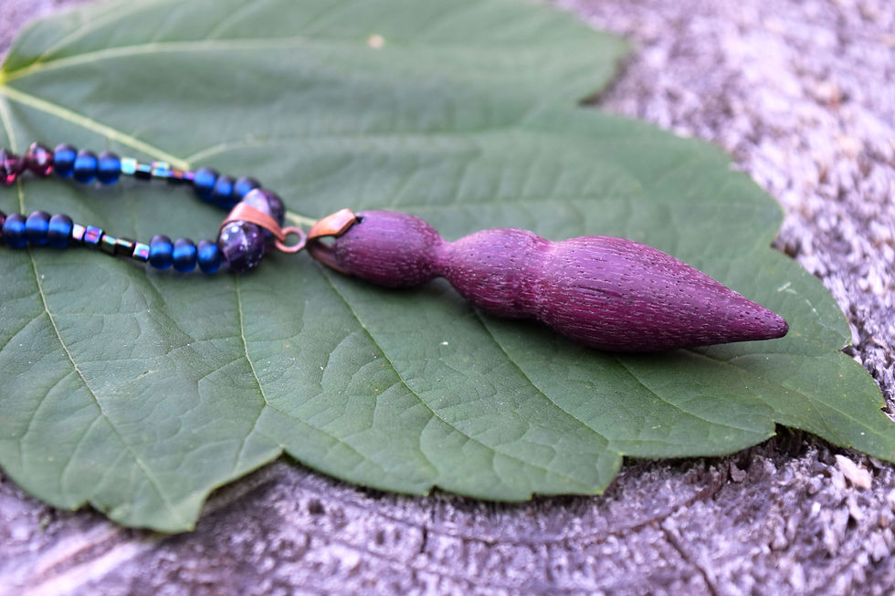 Thumbnail: Purple Heart + Iridescent Goddess Neckless