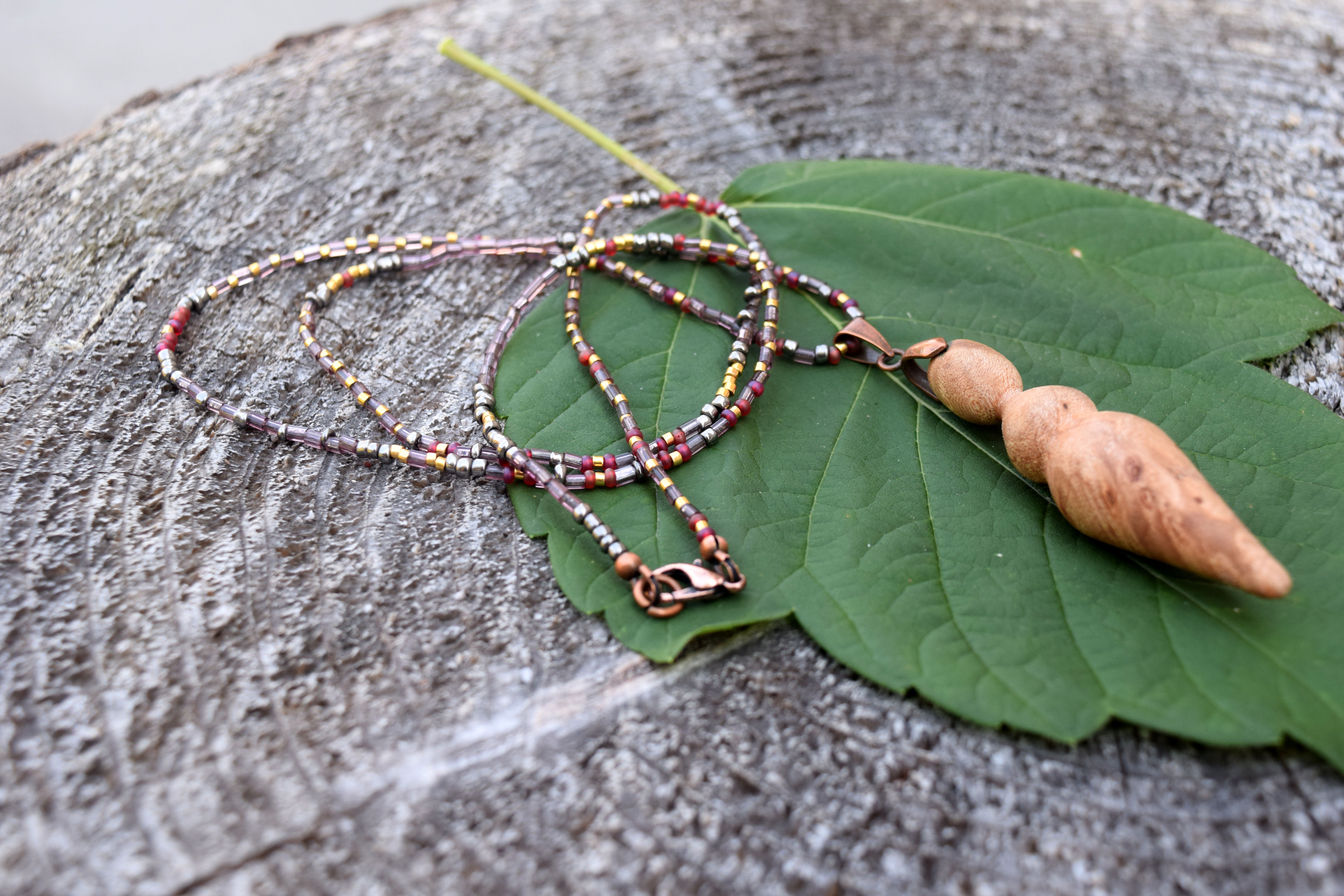 Maple + Gold Goddess Neckless