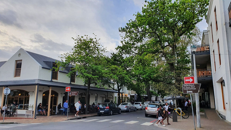 Het sfeervolle centrum van Stellenbosch