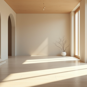 Minimalist meditation space