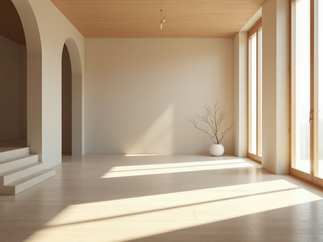 Minimalist meditation space