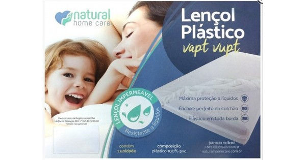 Lençol Plástico Impermeável Vapt Vupt Solteiro